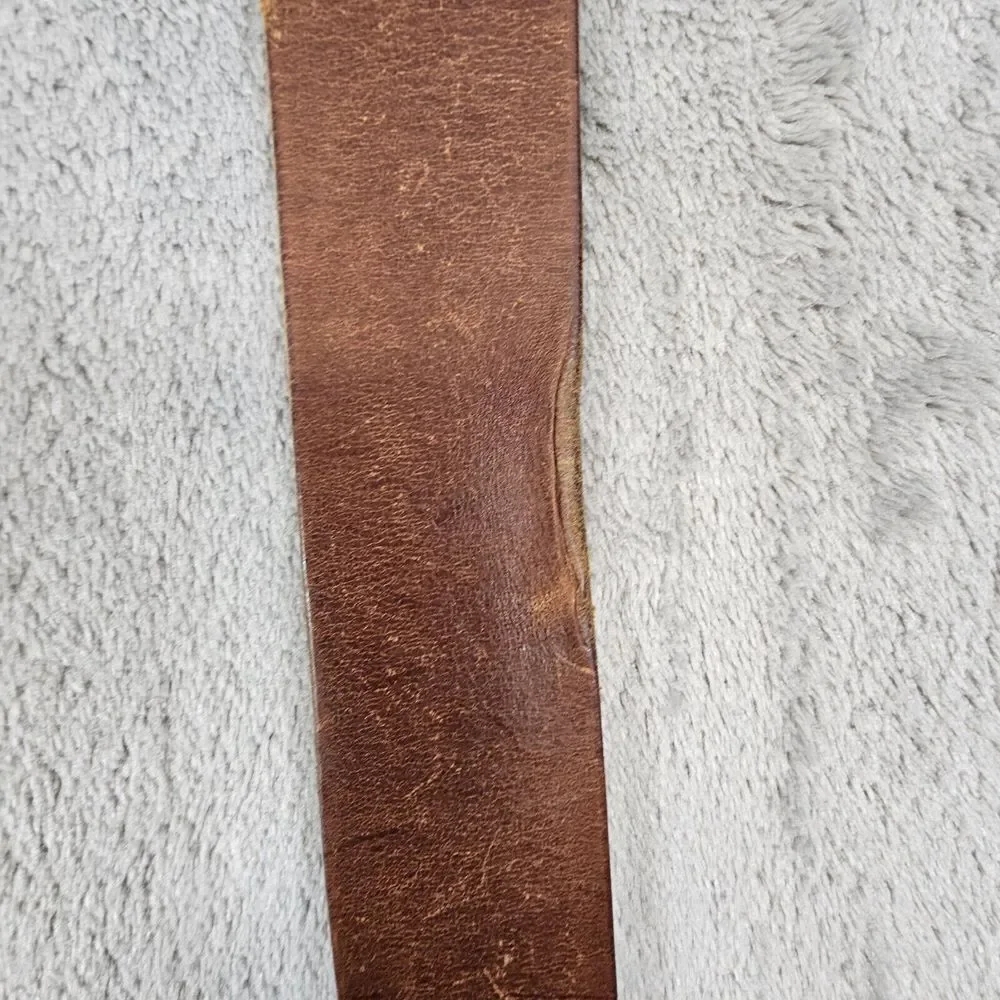 American Eagle Mt. High Belt Buckle Brown Leather Waist 34-38‎ Cowboy Western